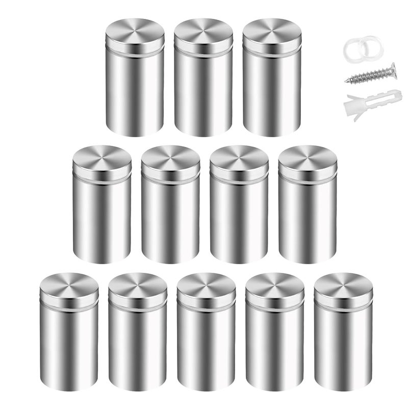 anpiwshjo Standoff Screws, Sign Standoffs, Standoff Screws for Acrylic, Advertising Standoff Mount Metal, Sign Mounting Hardware, Sign Standoff Screws, Spacers & Standoffs, Stand Off Wall Mounts(0.6x1.18inch) - Image 1